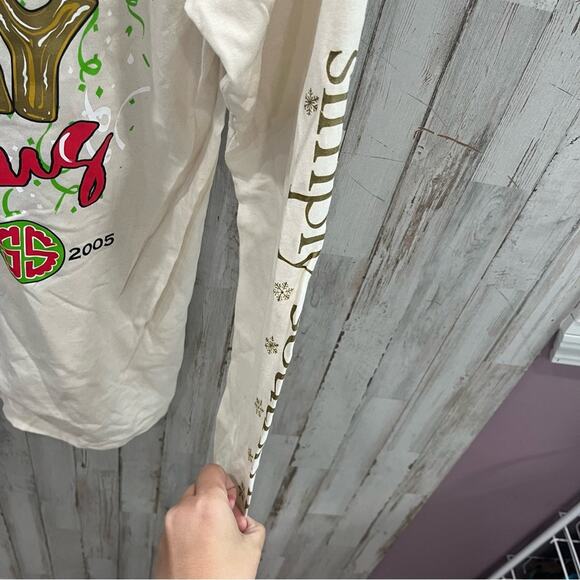 New! Simply Southern Happy Birth Yay Jesus Christmas Long Sleeve Tee Womens S - Picture 4 of 6